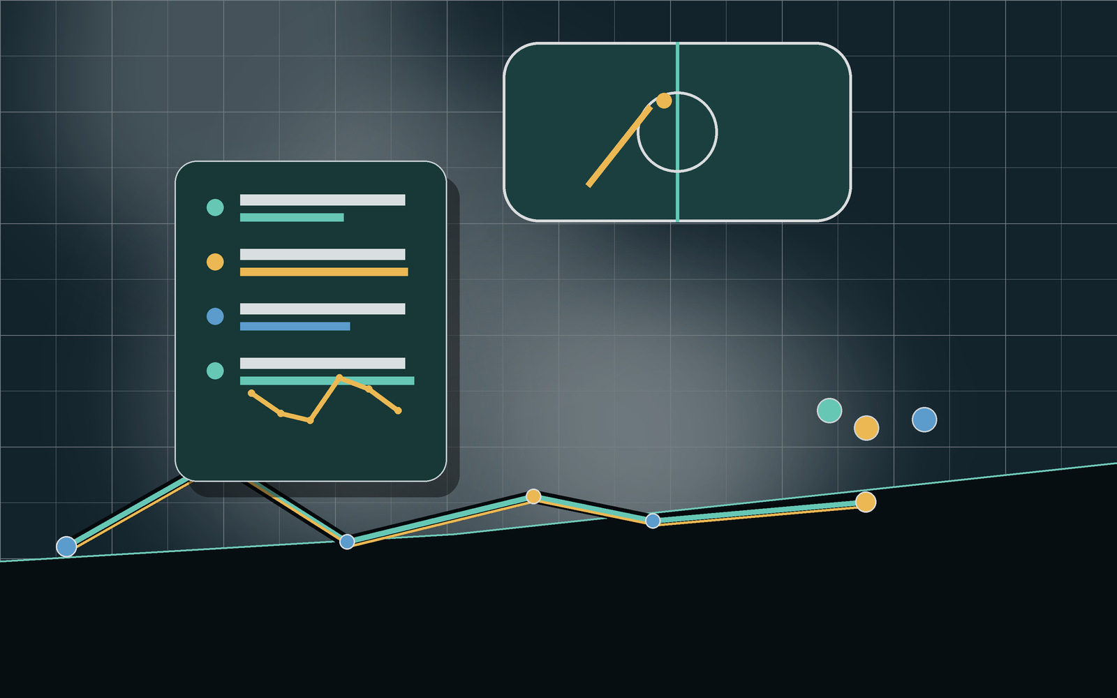 Hockey training dashboard with rink and workout trend cards.