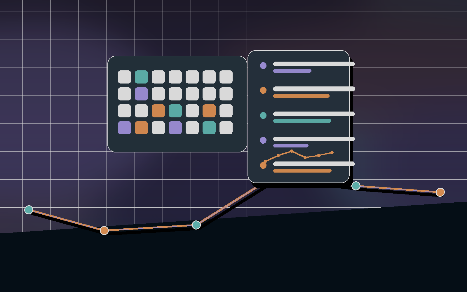 Weekly training dashboard with schedule and load trend cards.