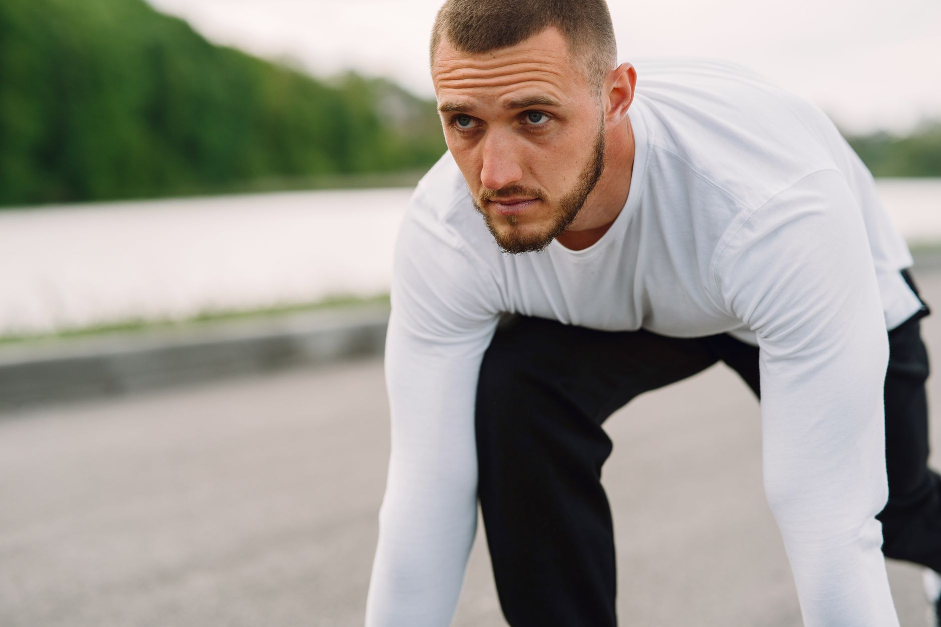 Runner training outdoors for Best free marathon plan app with clear upgrade limits.